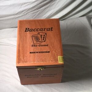 Baccarat The Game Wooden cigar Box